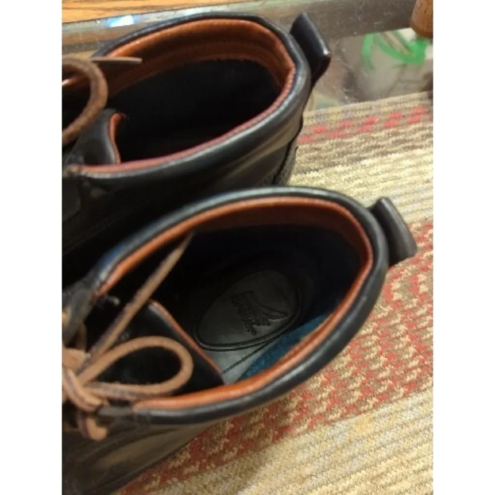 Sperry Active Top Sider Black Leather‎ High Top Boat Shoe Womans 9.5 Mens 7.5